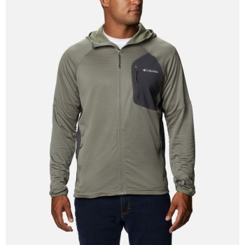 Columbia Muške Jakne - Single Canyon Hooded Fleece Sive Zelene | CHBS-95203